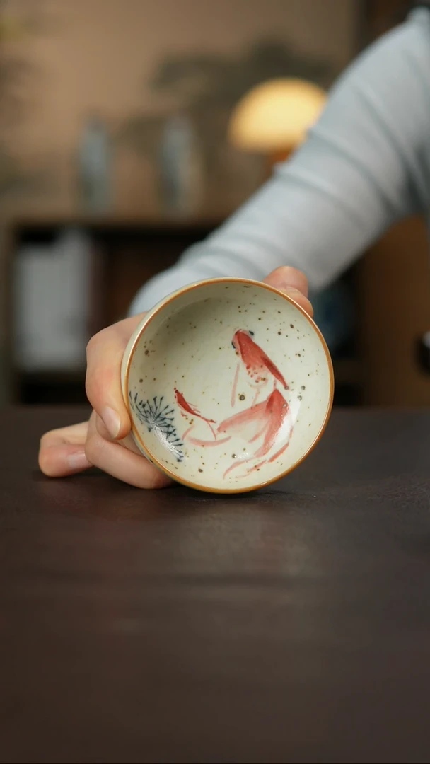 景德镇陶瓷杯碗柴烧多人