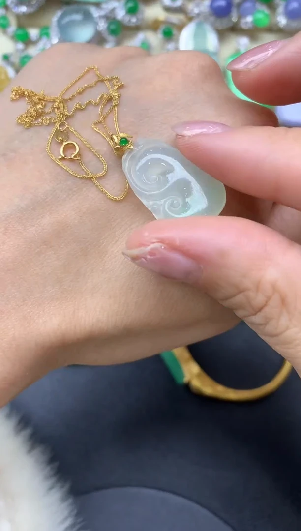 【闪购商品】翡翠颈饰18K金镶嵌331中国好珍宝