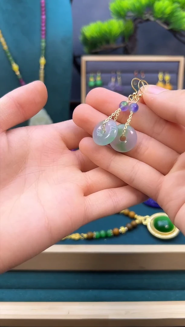 【闪购商品】翡翠挂件14K金镶嵌E234