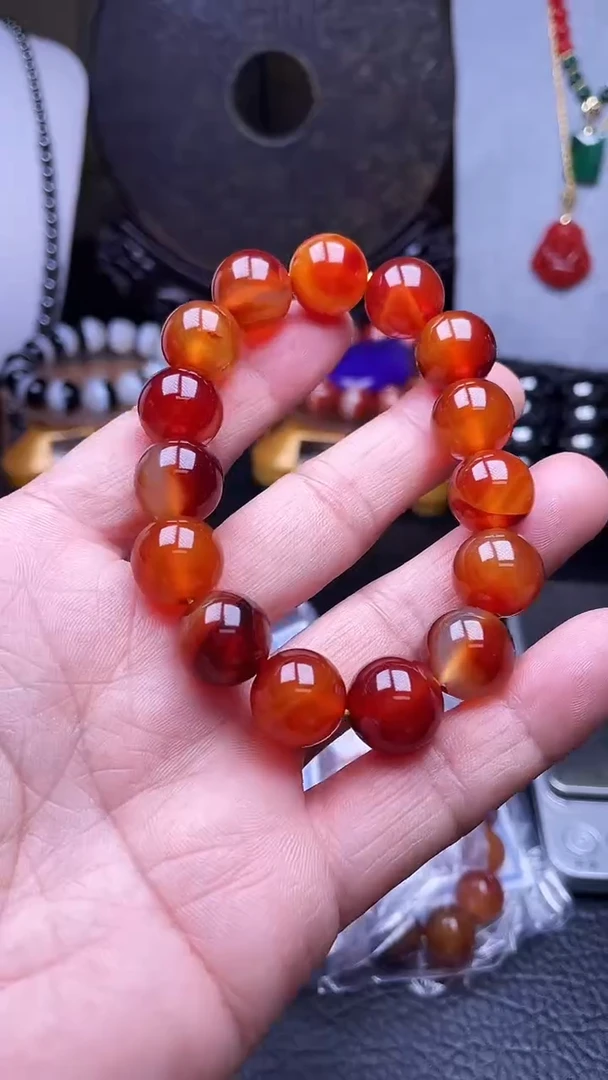 未镶嵌手串玛瑙/玉髓天然珠宝金刚血离子【多样性拍一发一】
