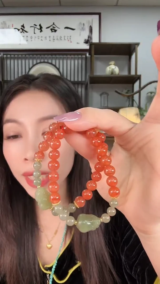 未镶嵌1南红玛瑙  B6393 多样性发货其一