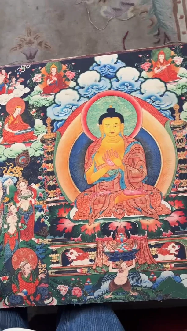 卷轴画龙妹的唐卡tk16