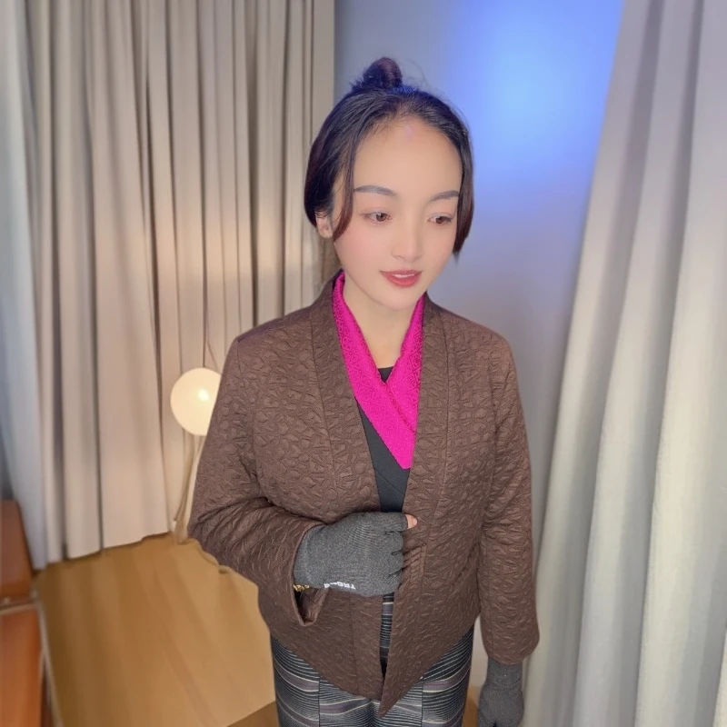 藏式外套圆领（拍一件藏式外套再送一件衬衣）