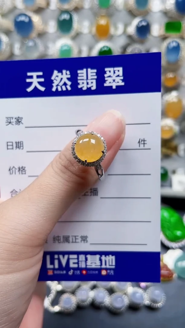 银S925镶嵌戒指翡翠170