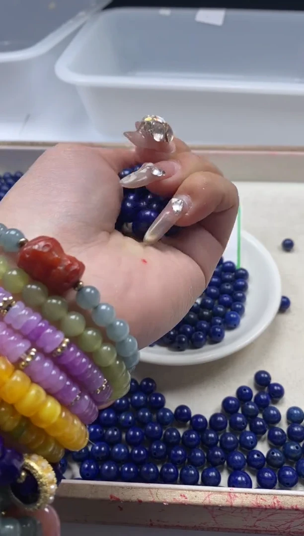 【闪购商品】玛瑙/玉髓颈饰未镶嵌w240青*金石8mm*25颗