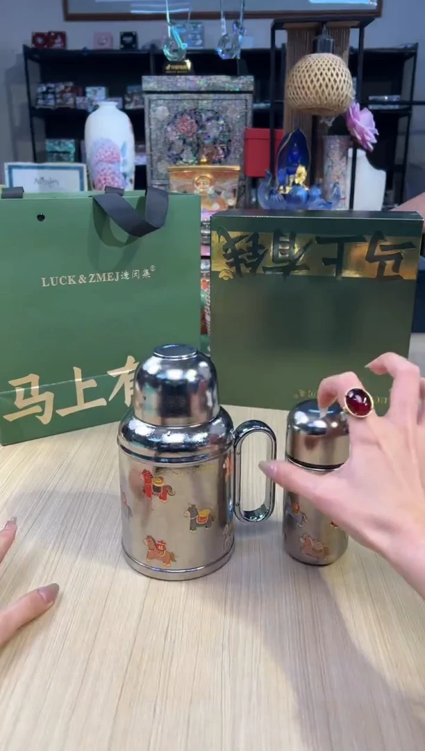 50造闵集纯钛保温壶套装-马上有钱