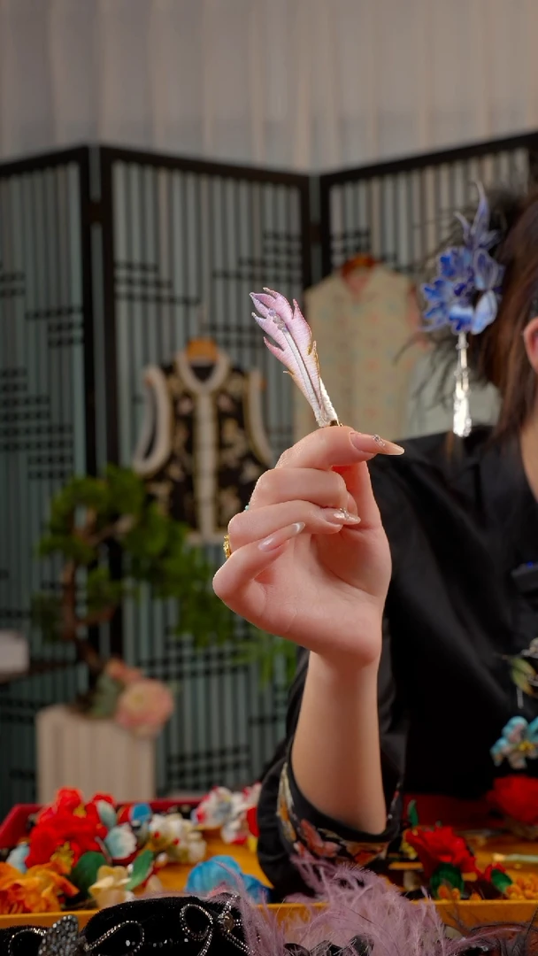 刺绣香***花非遗苏绣绒花手工饰品