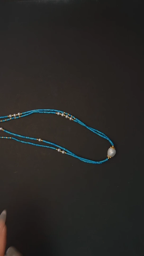 【闪购商品】淡水珍珠项链银S925镶嵌发货一件