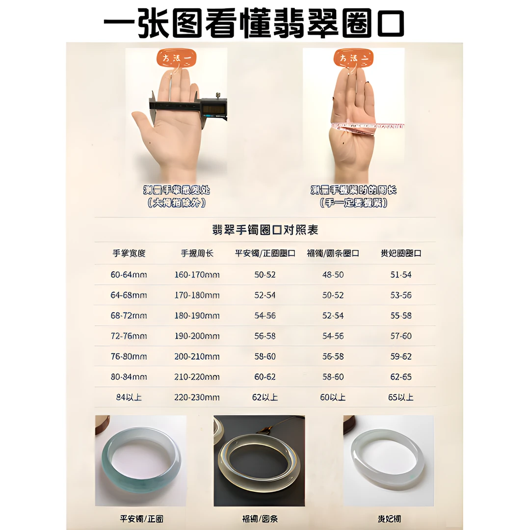 【予鹿美玉】手镯圈口测量方法