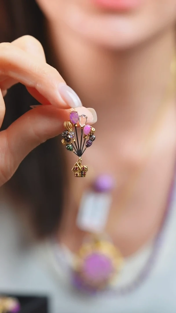 18K金镶嵌苏纪石（舒俱来）吊坠(不含链)1