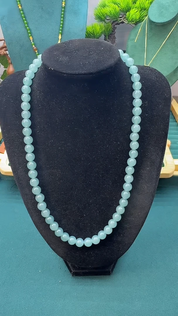 翡翠银S925镶嵌颈饰QL69