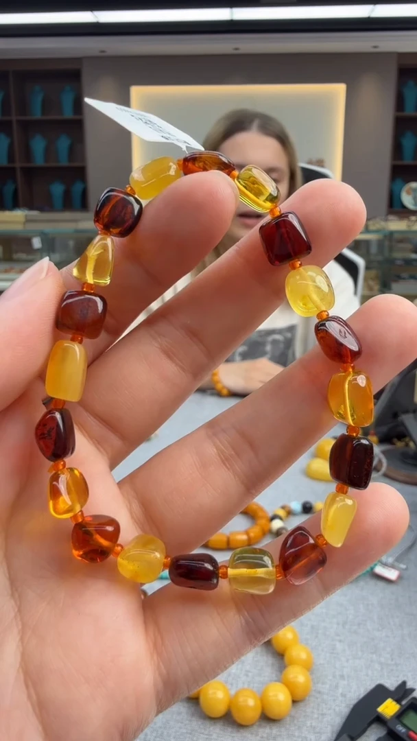 手链琥珀未镶嵌517秒拍号 假一罚三