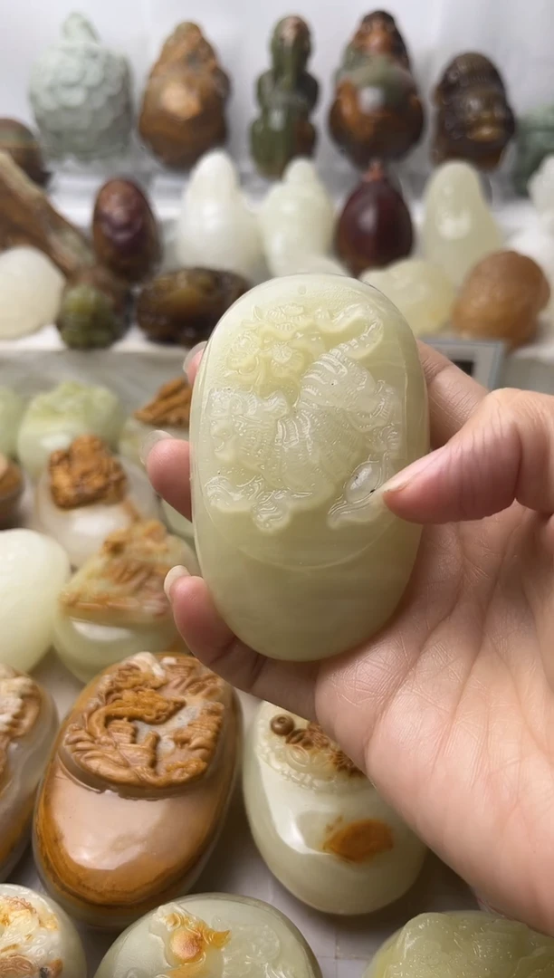 石材方解石棉纹正常不退换虎微瑕