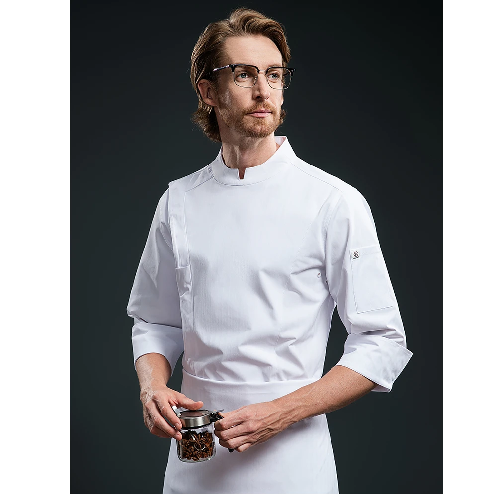 【高端总厨】厨师工作服长袖定制男女时尚酒店西餐饮后厨房烘焙秋冬