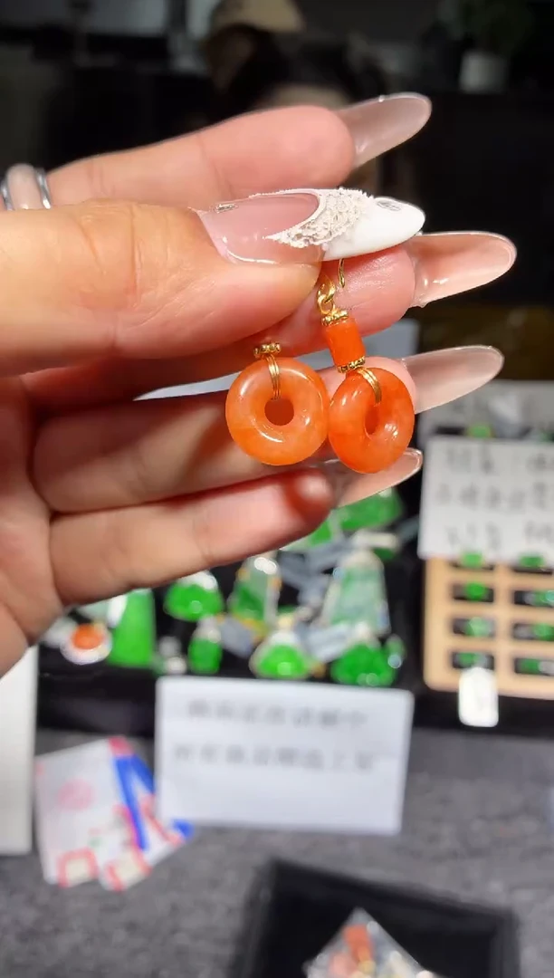 未镶嵌翡翠耳饰9定制翡翠-多样性发货（发其一）