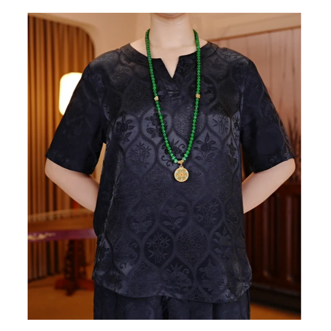 【四时风雅上衣】重磅重缎提花古香缎三经绞罗夏季上衣8038