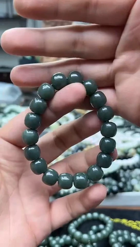 未镶嵌手串和田玉纯天然新疆且末蓝12