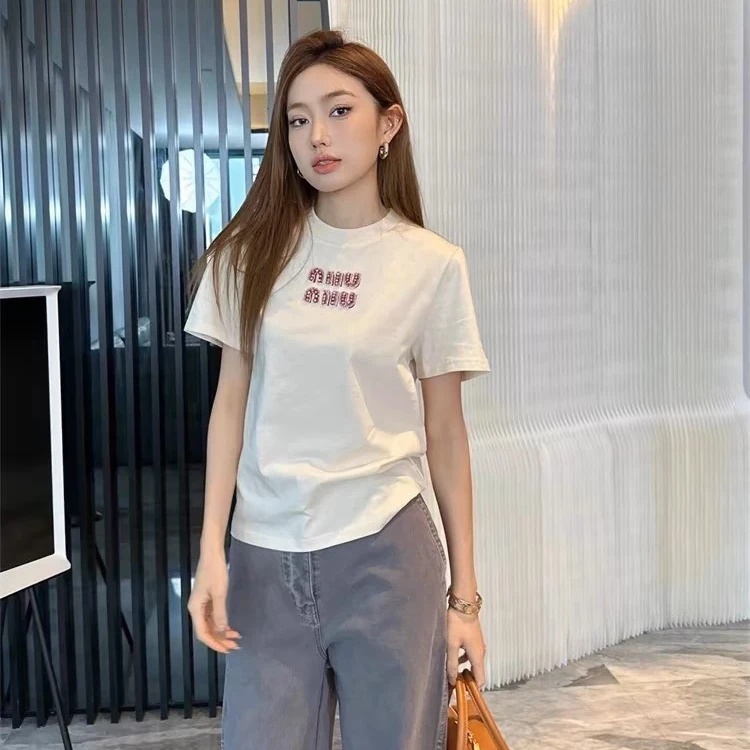 99新 MIU MIU/缪缪 有奢友得严选丨白色短袖s码00426