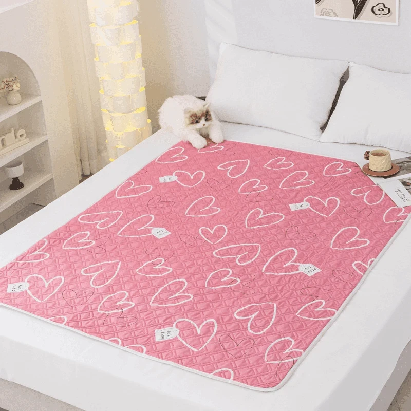 Q四季通用纯棉姨妈垫透气夹棉床单生理垫幼儿园儿童床铺垫H