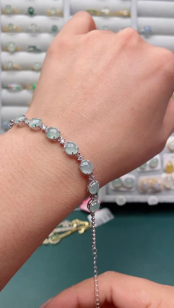 吊坠(不含链)银S925镶嵌翡翠.