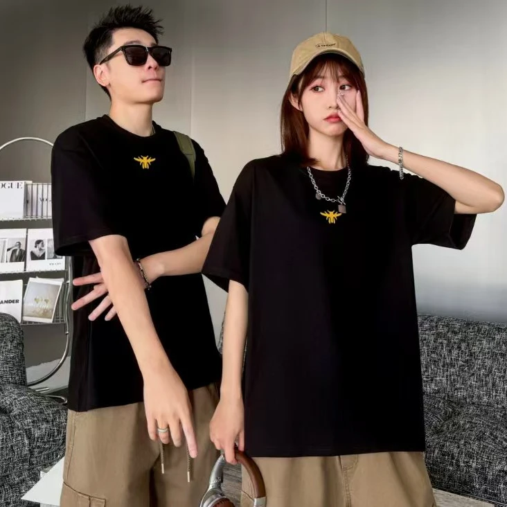 【刺绣款】新款春夏男女同款短袖T恤刺绣工艺时尚休闲百搭潮流短袖