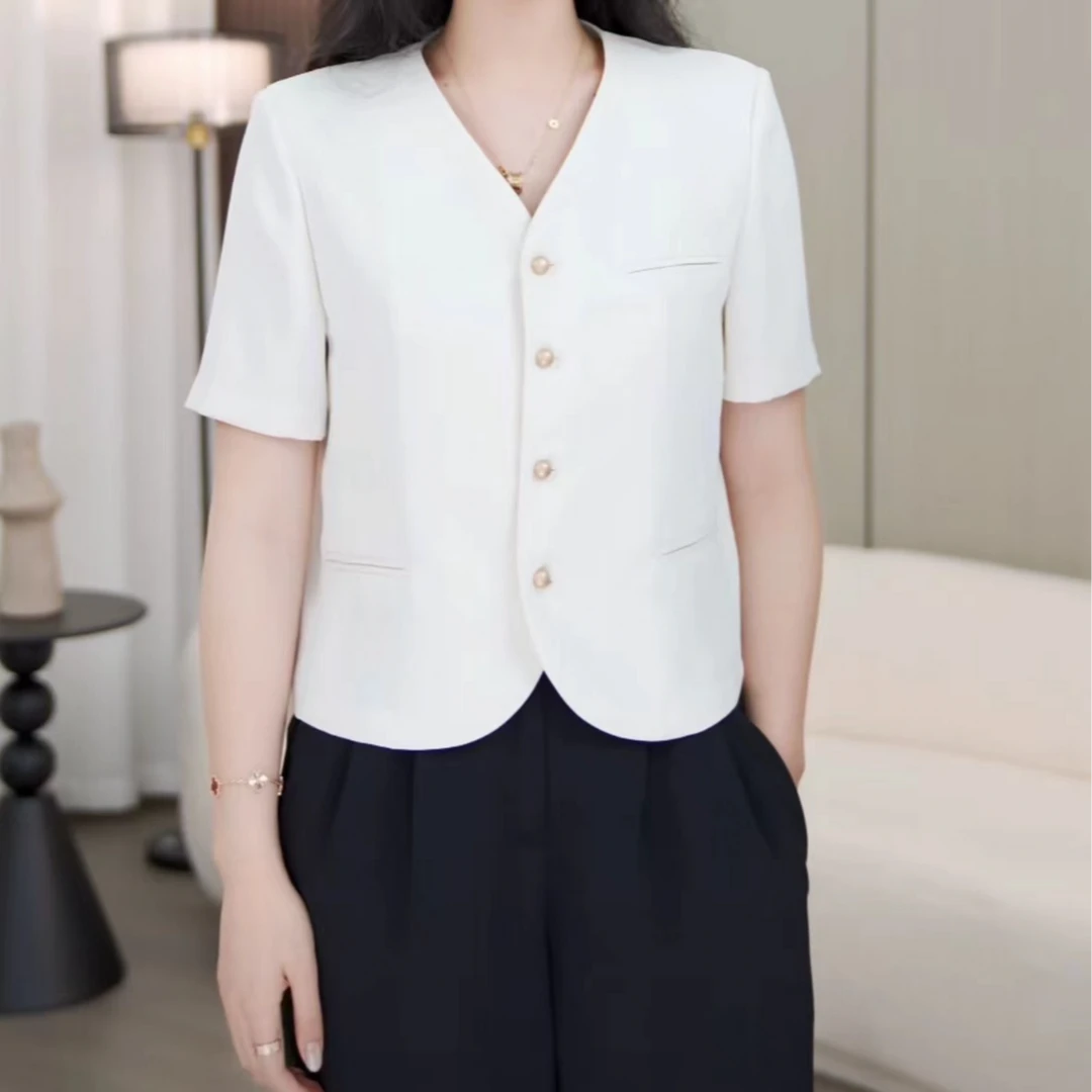 『QIN』升级冰感纱 夏季新款薄款冰感短袖上衣69212单件