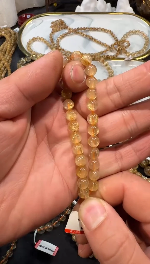 未镶嵌手串发晶SJ-533金发晶