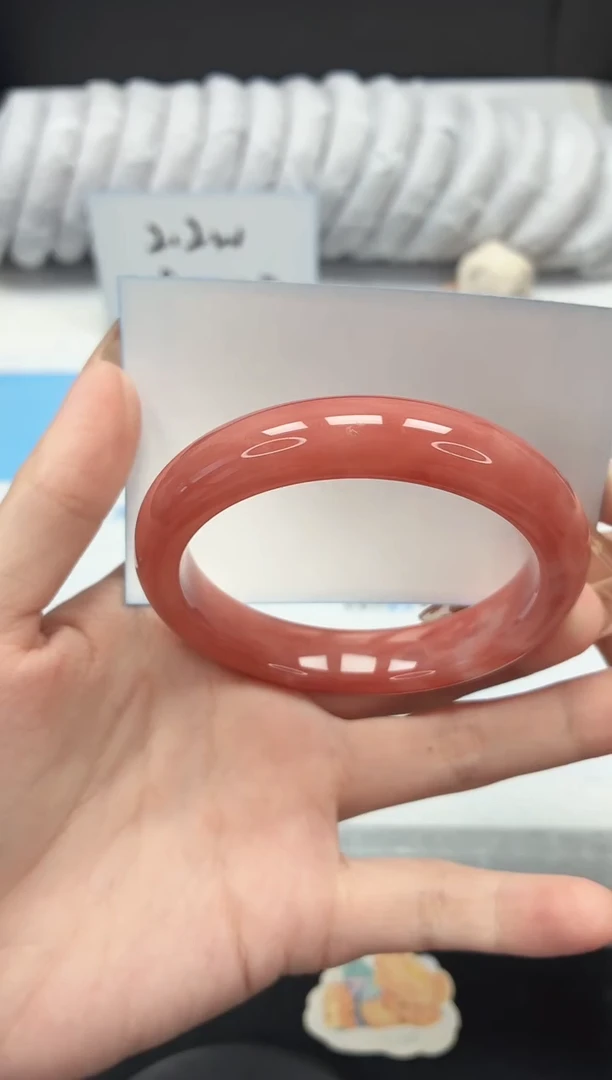 未镶嵌手镯石英质玉217/桃花58