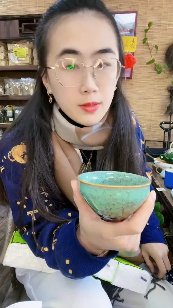 【闪购商品】绿色 冰裂冰花主人杯1个发货