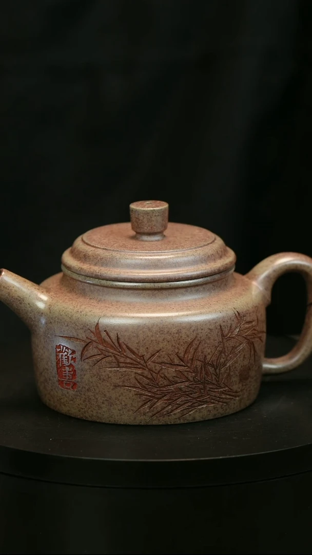 茶壶紫砂輝*H2181李琴竹刻德中