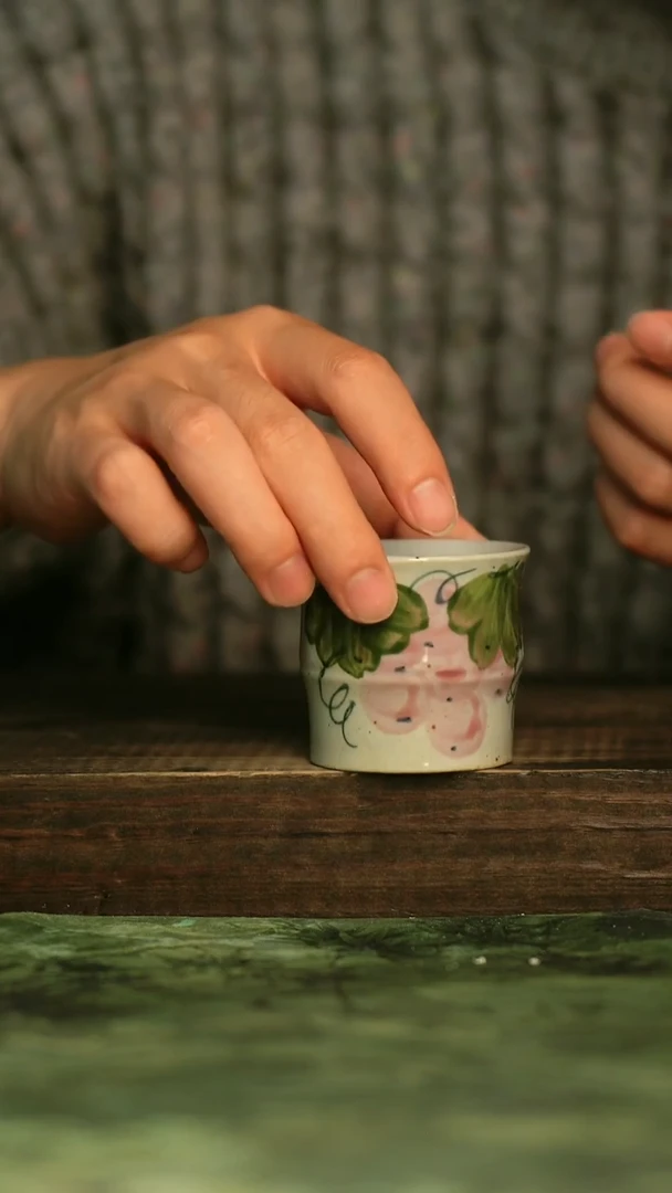 陶瓷青诗集手工手绘瓷器