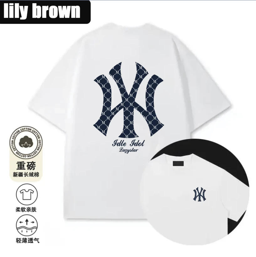 【小美人专属】男女同款百搭夏季情侣潮流时尚简约T恤-棋盘格Y-82-1