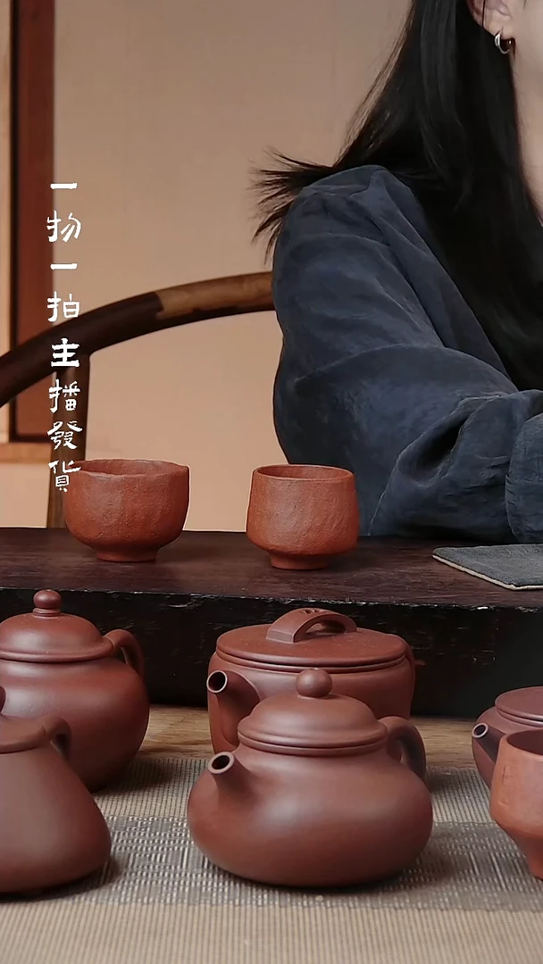 茶杯紫砂紫砂手捏茶杯小红泥