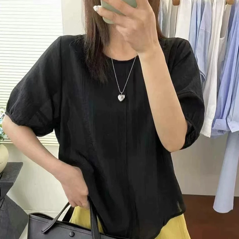 无印心匠A25617-1  温柔设计感&法式贝壳小衫夏季时尚上衣K251