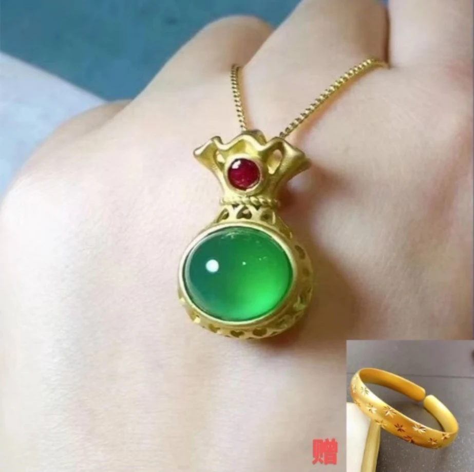 【直播专属】天然玛瑙有福钱袋吊坠（证书+礼盒）（多样性发货）