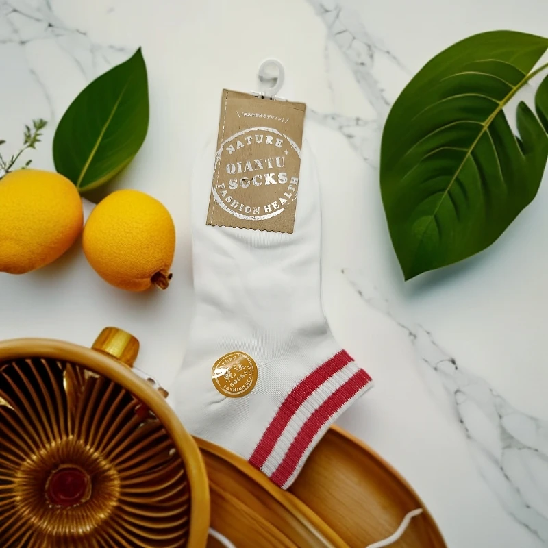 2025新款女士中筒夏季短筒袜袜子短袜白色