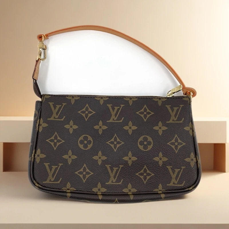 修复品LouisVuitton/路易威登老花大麻将单肩腋下包/臻选