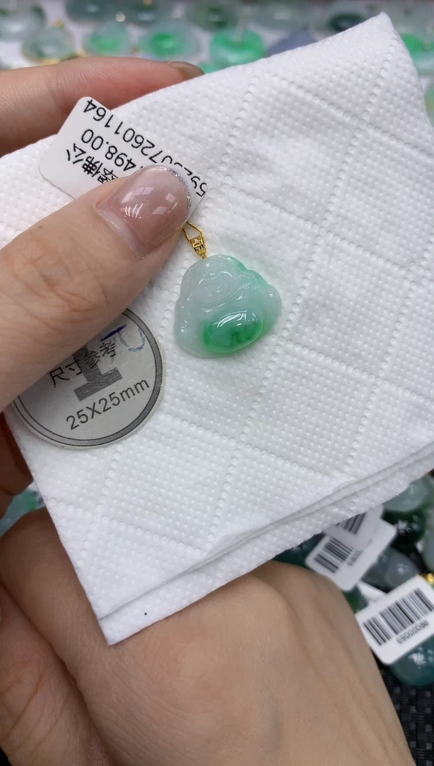 颈饰18K金镶嵌翡翠1111111