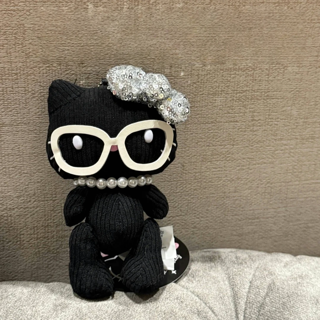 【美国限定】HelloKitty 黑色墨镜珍珠Kitty钥匙扣玩偶
