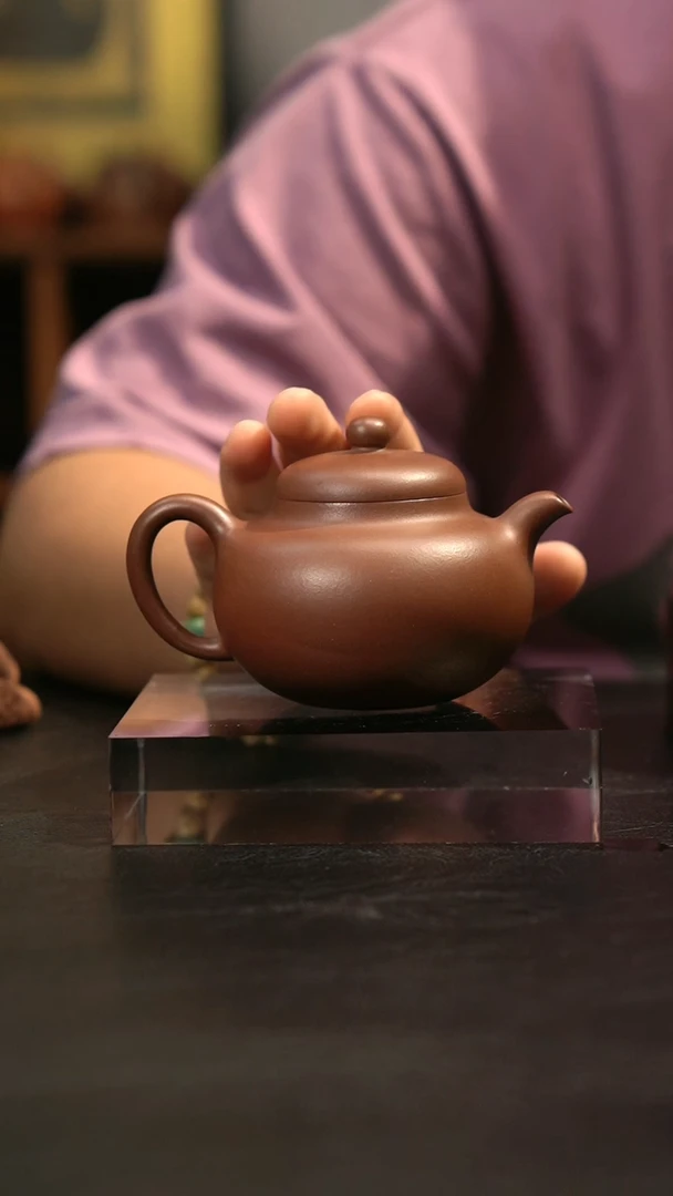 茶壶紫砂精品紫砂茶壶柿圆