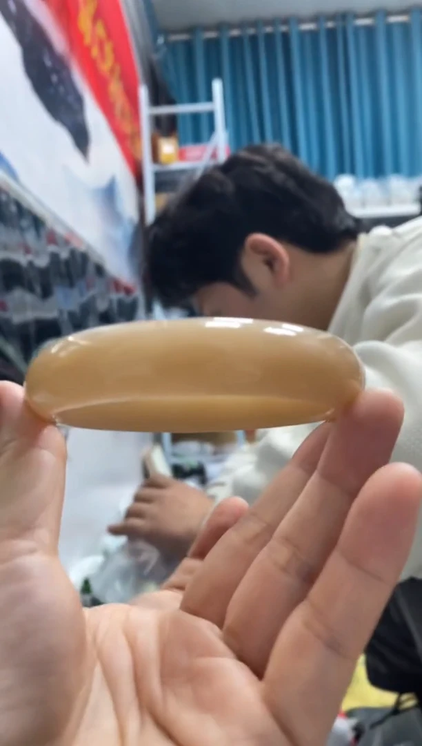 【闪购商品】和田玉颈饰未镶嵌A14藕粉正圈64