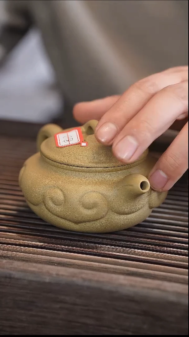 茶壶紫砂如意仿古 260cc【宽口 起泡】本绿