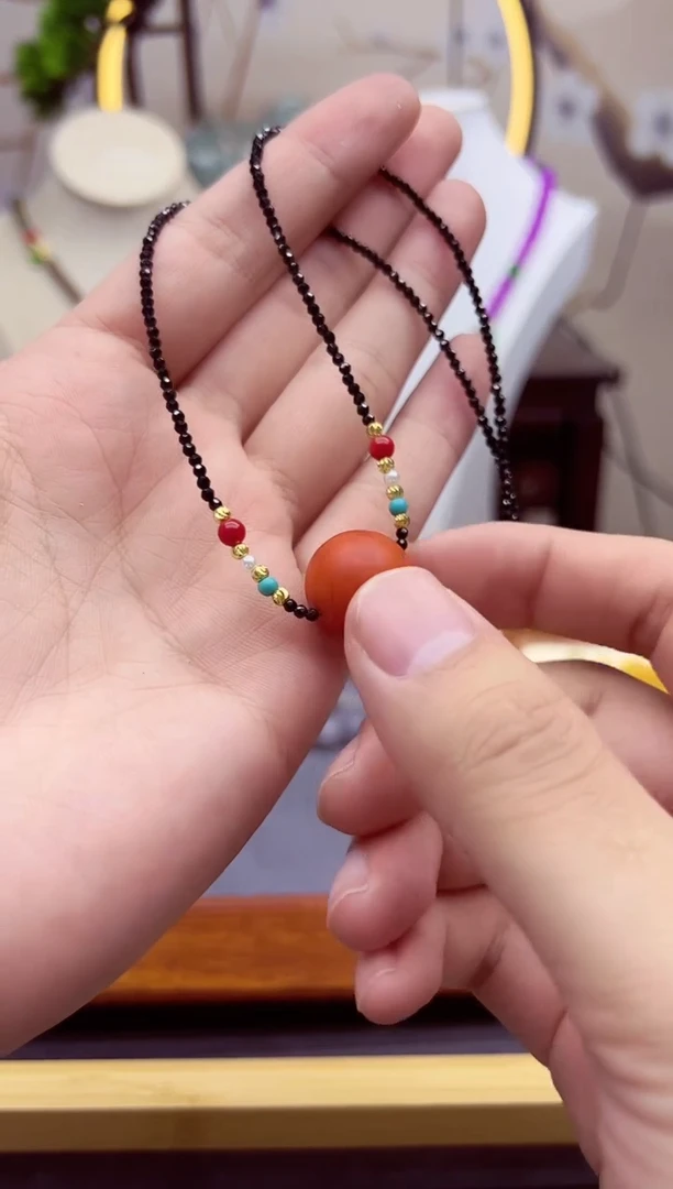 【闪购商品】蜜蜡颈饰14K金镶嵌x223````