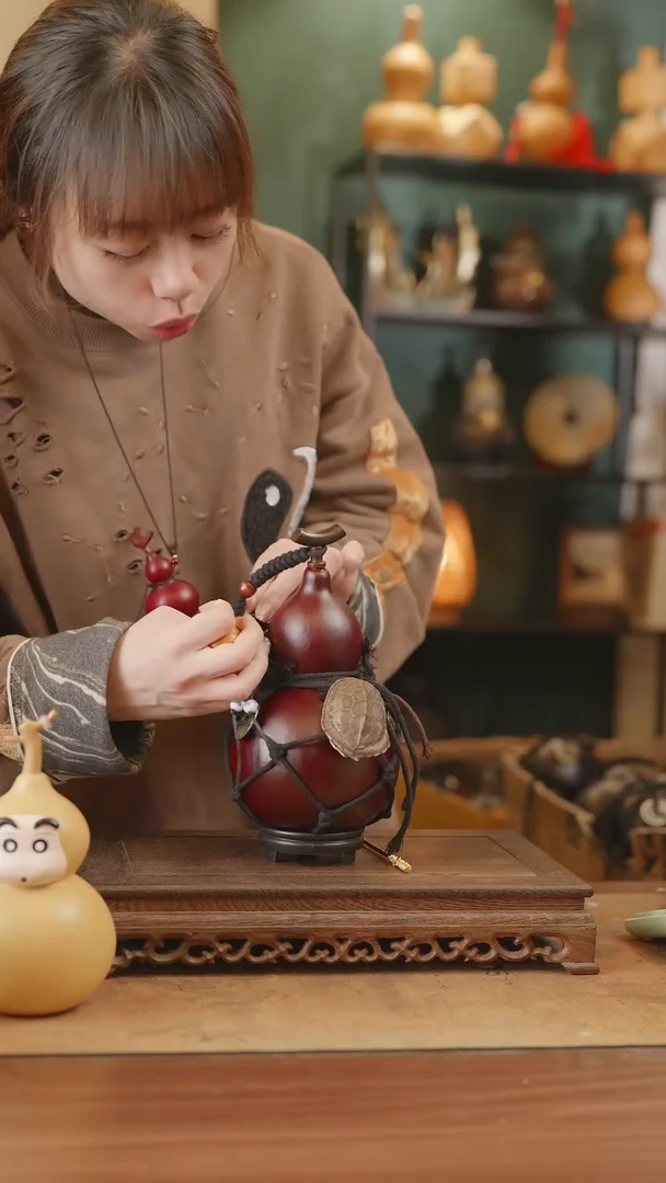 【闪购商品】20号精品天然大漆工艺防渗内胆酒葫芦~