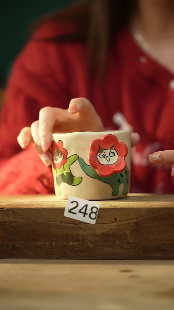 【闪购商品】瓷片设计师手作款 落单设计师咖啡杯