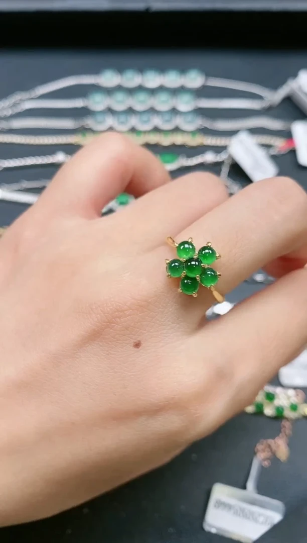 翡翠戒指银S925镶嵌11111111