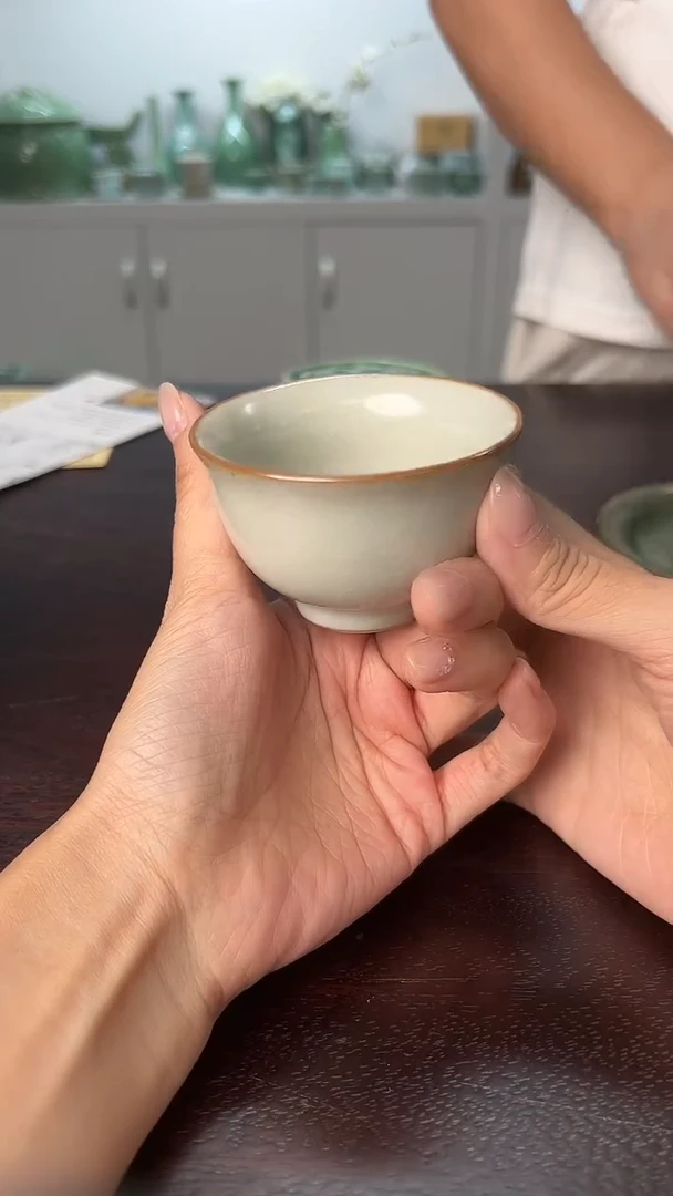 龙泉云间青瓷小米茶器