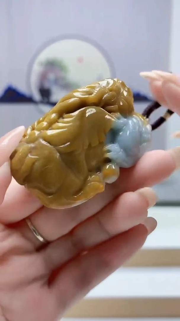 未镶嵌定制翡翠5028DD-毛货挂件104