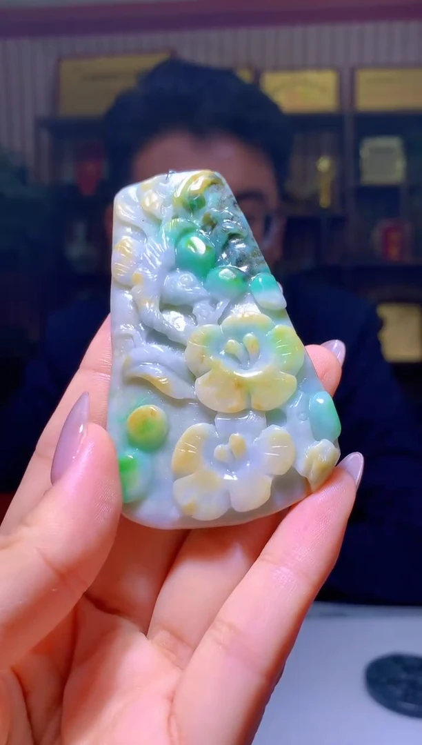 定制翡翠未镶嵌1071hm-毛货挂件12