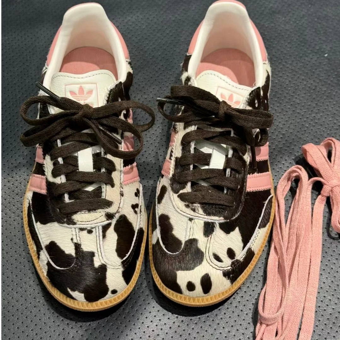 adidas/阿迪达斯SAMBA OG W 经典奶牛纹印花运动鞋德训鞋KK2239